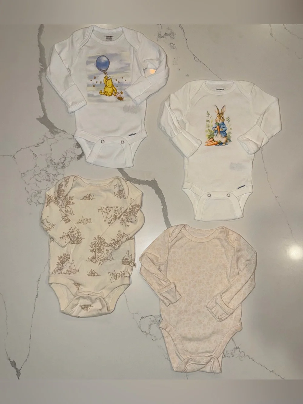 0-3 Months Long-Sleeve Onesies